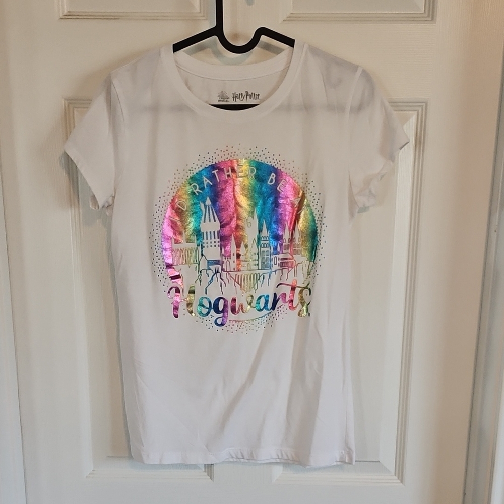 Warner Bros. Pink and White Short Sleeve Tee with Vibrant Design